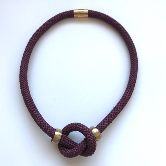 Burgundy rope necklace - Multiple ways to wear - Picture 11 of 11